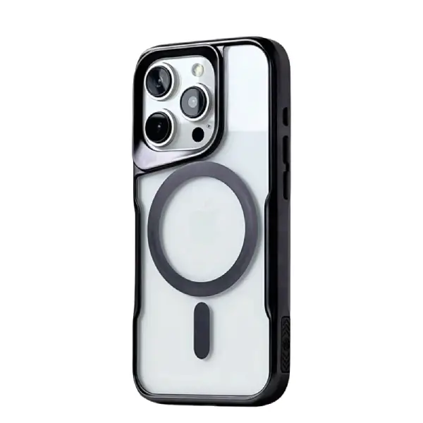 Luxury Magnetic Clear Phone Cover For iPhone Shockproof Transparent